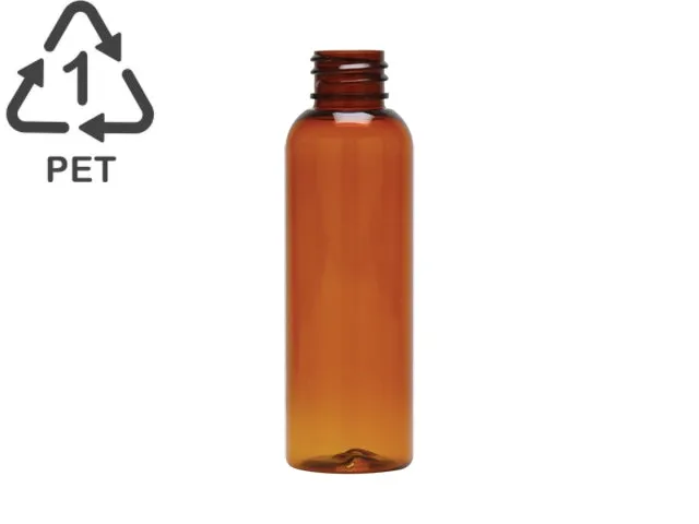 2OZ Amber PET Plastic Bottles For Cosmetic Packaging (20/410 Bottles)  (Pack Of 10)