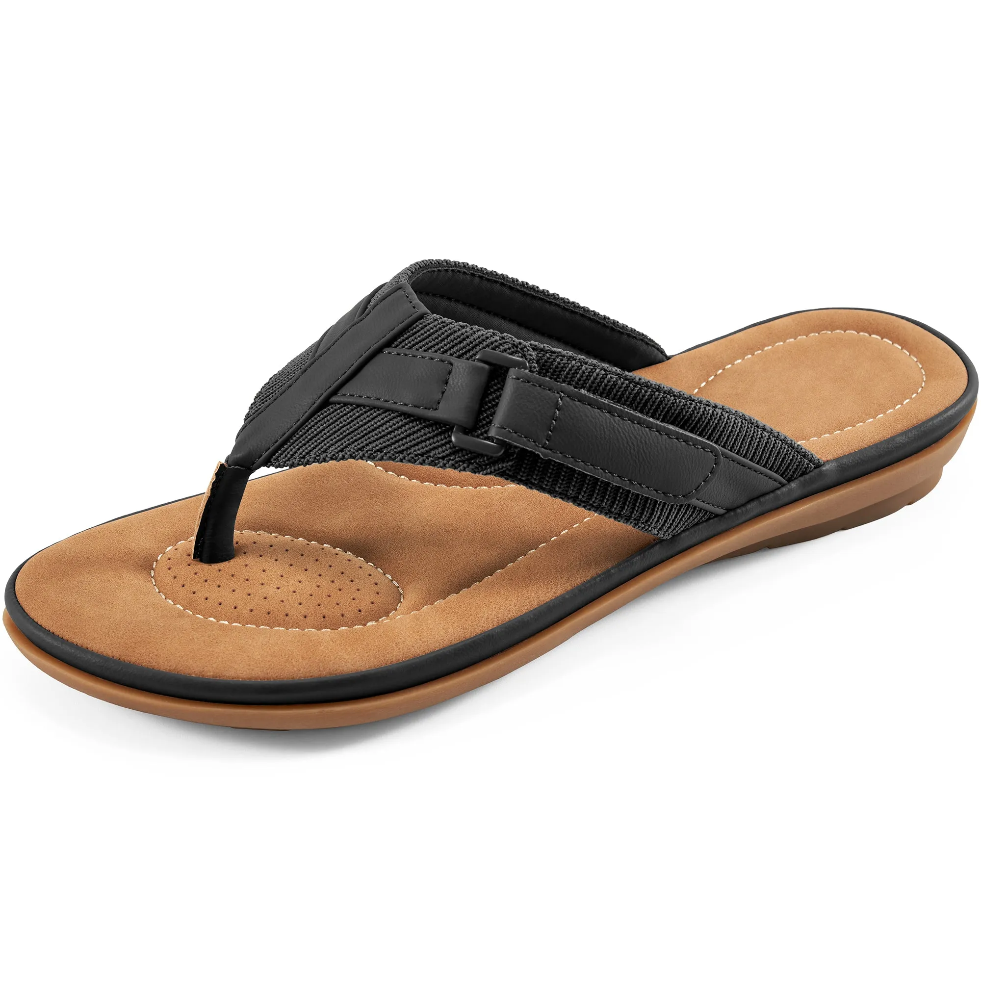 Ablanczoom Womens Fashion Flip Flops Comfortable Upholstered Sandals Slippers Summer Beach Shoes