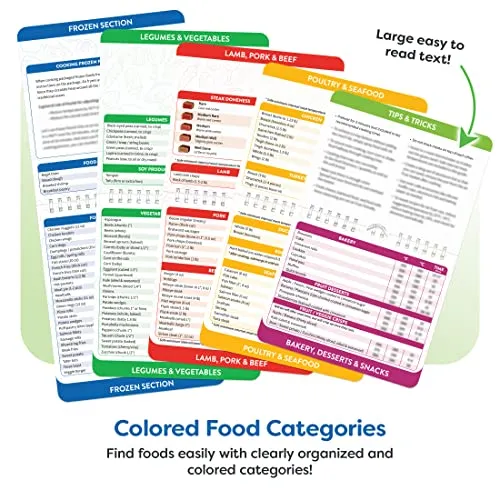Air Fryer Cheat Sheet Magnets Cooking Guide Booklet - Air Fryer Magnetic Cheat Sheet Set Cooking Times Chart - Cookbooks Instant Air Fryer Accessories Oven Cooking Pot Temp Guide Kitchen Conversion