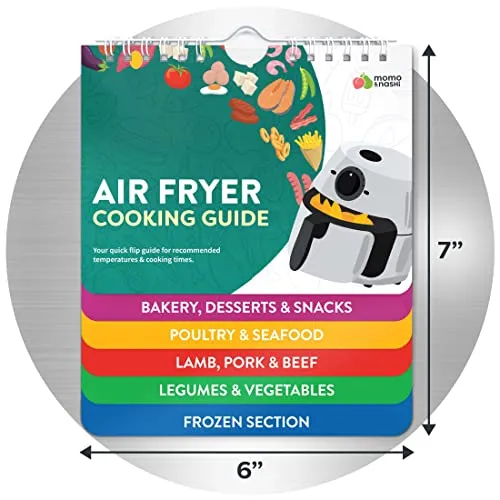 Air Fryer Cheat Sheet Magnets Cooking Guide Booklet - Air Fryer Magnetic Cheat Sheet Set Cooking Times Chart - Cookbooks Instant Air Fryer Accessories Oven Cooking Pot Temp Guide Kitchen Conversion