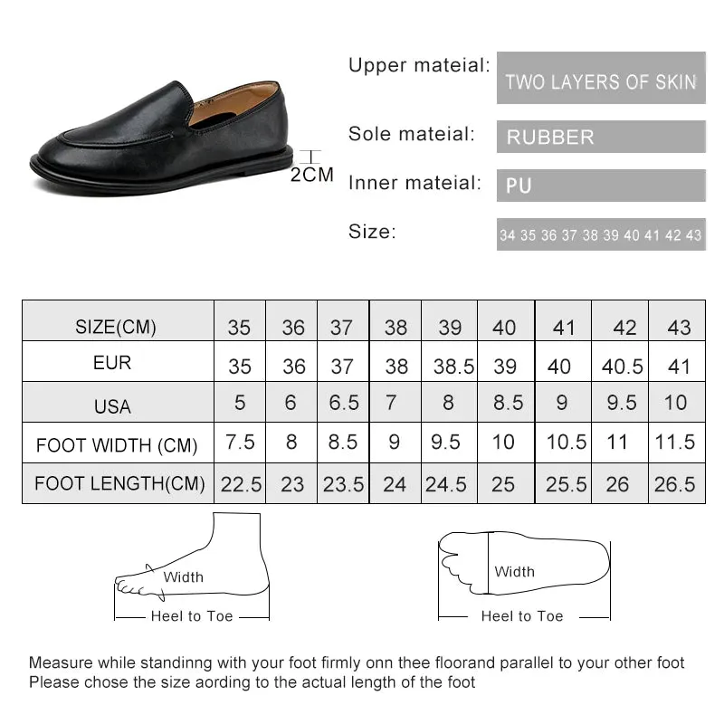 AIYUQI Women’s Loafers – 2024 New Spring Round Toe Slip-On Shoes, Genuine Leather Soft Flats for Women