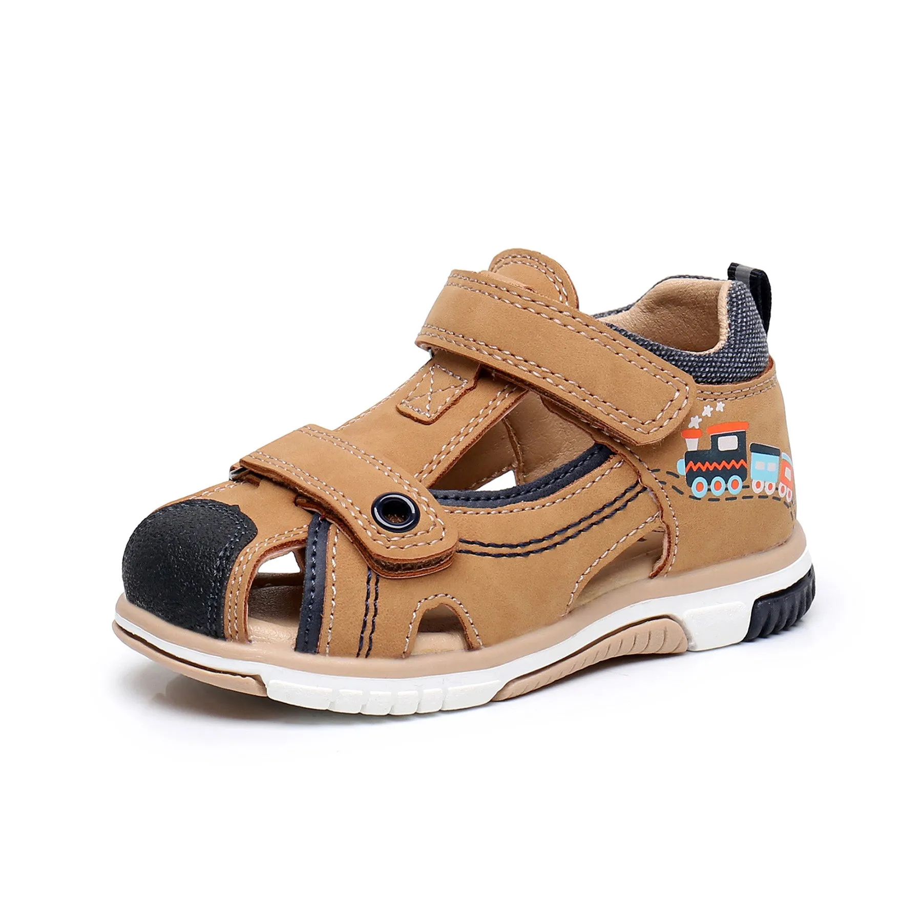 Apakowa Toddler Boys Sandals with Arch Suppoer  BSD1021-camel