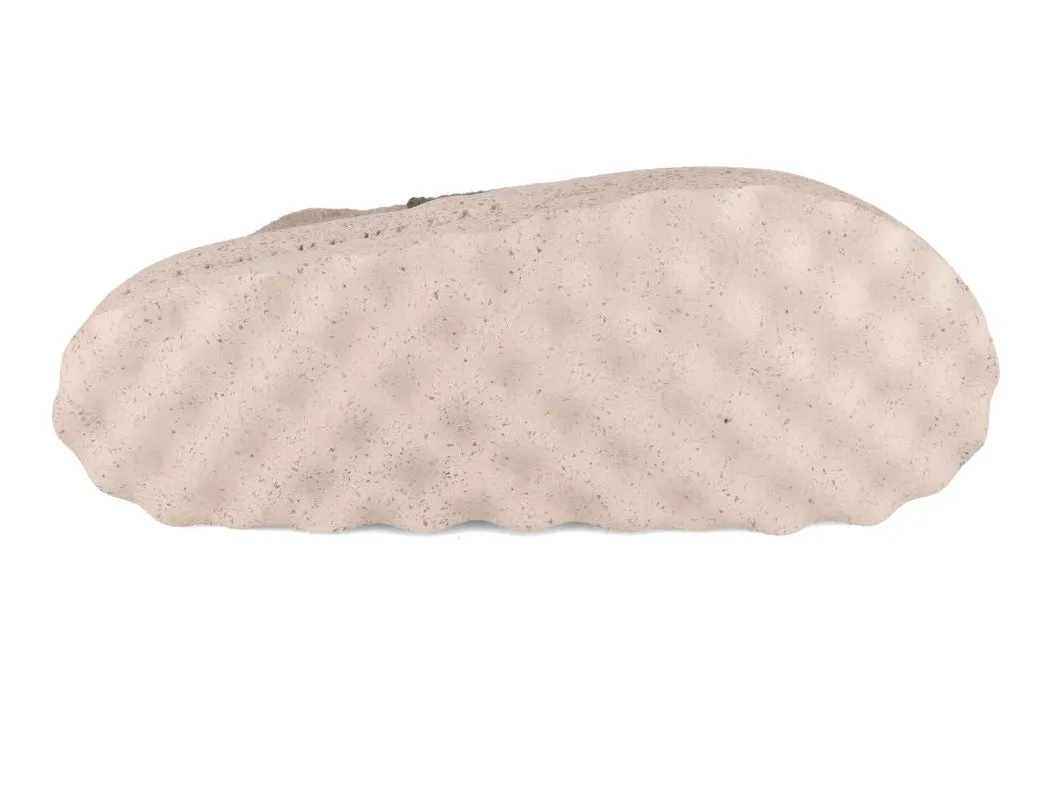 ASPORTUGUESAS Women Felt Slippers 'City', green taupe
