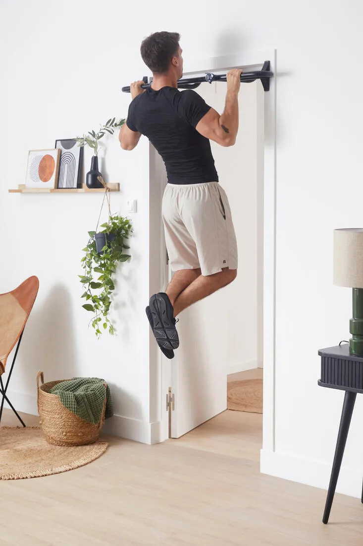 Barre de traction pour porte musculation à fixer sans vis