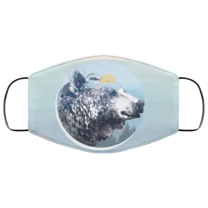Bear Silhouette- Adult Face Mask