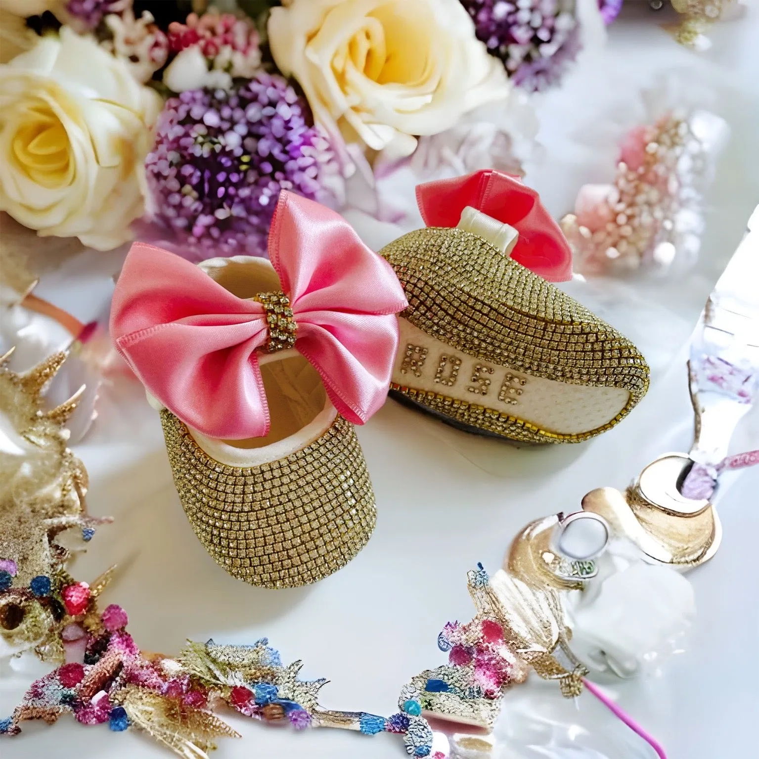 Bling Baby Shoes and Headband