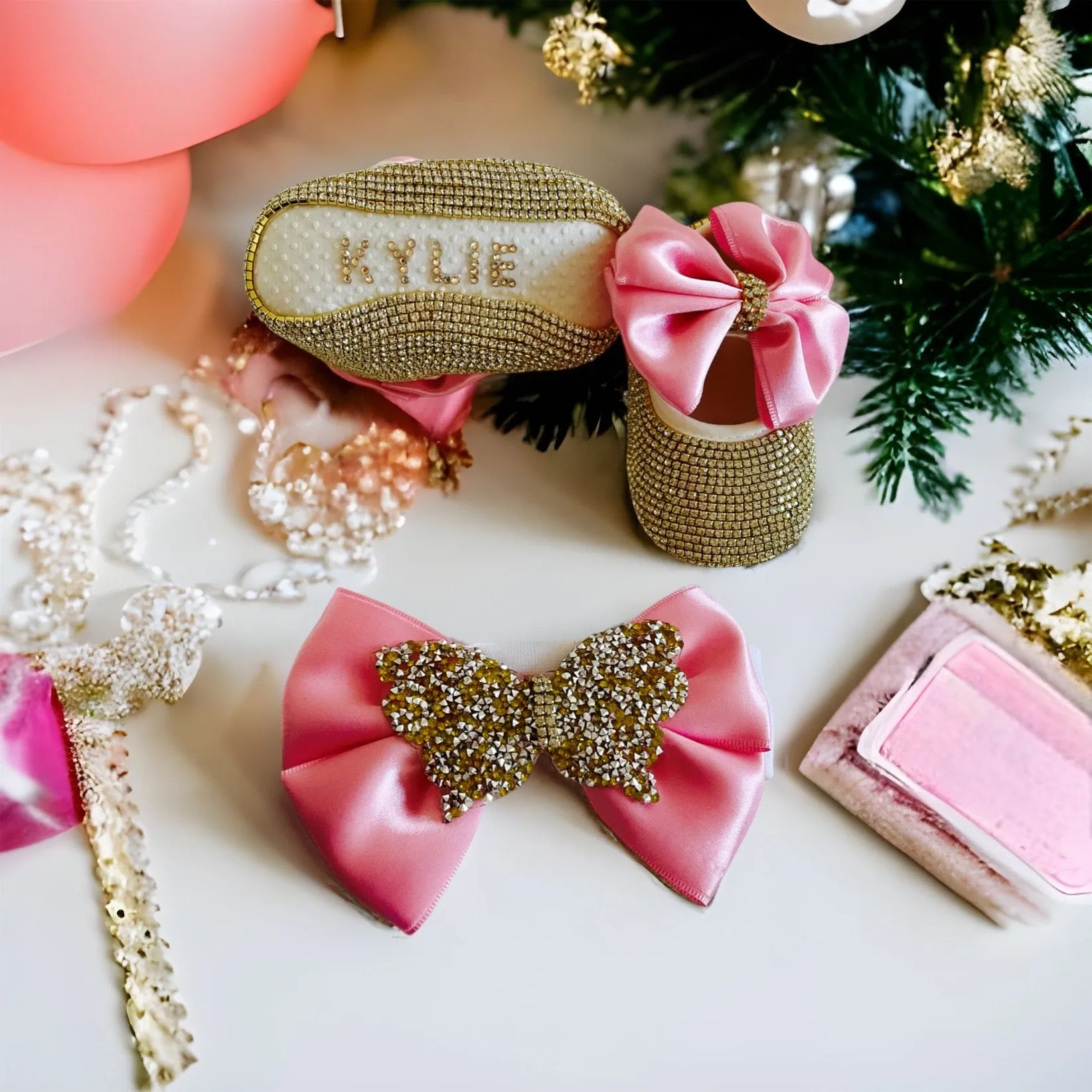 Bling Baby Shoes and Headband