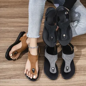 Breathable Flat Sandals - Plaid & Anti-Slip
