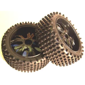 BS937-001 1/10 RC Buggy Off Road Wheels and Tyres FRONT BLACK