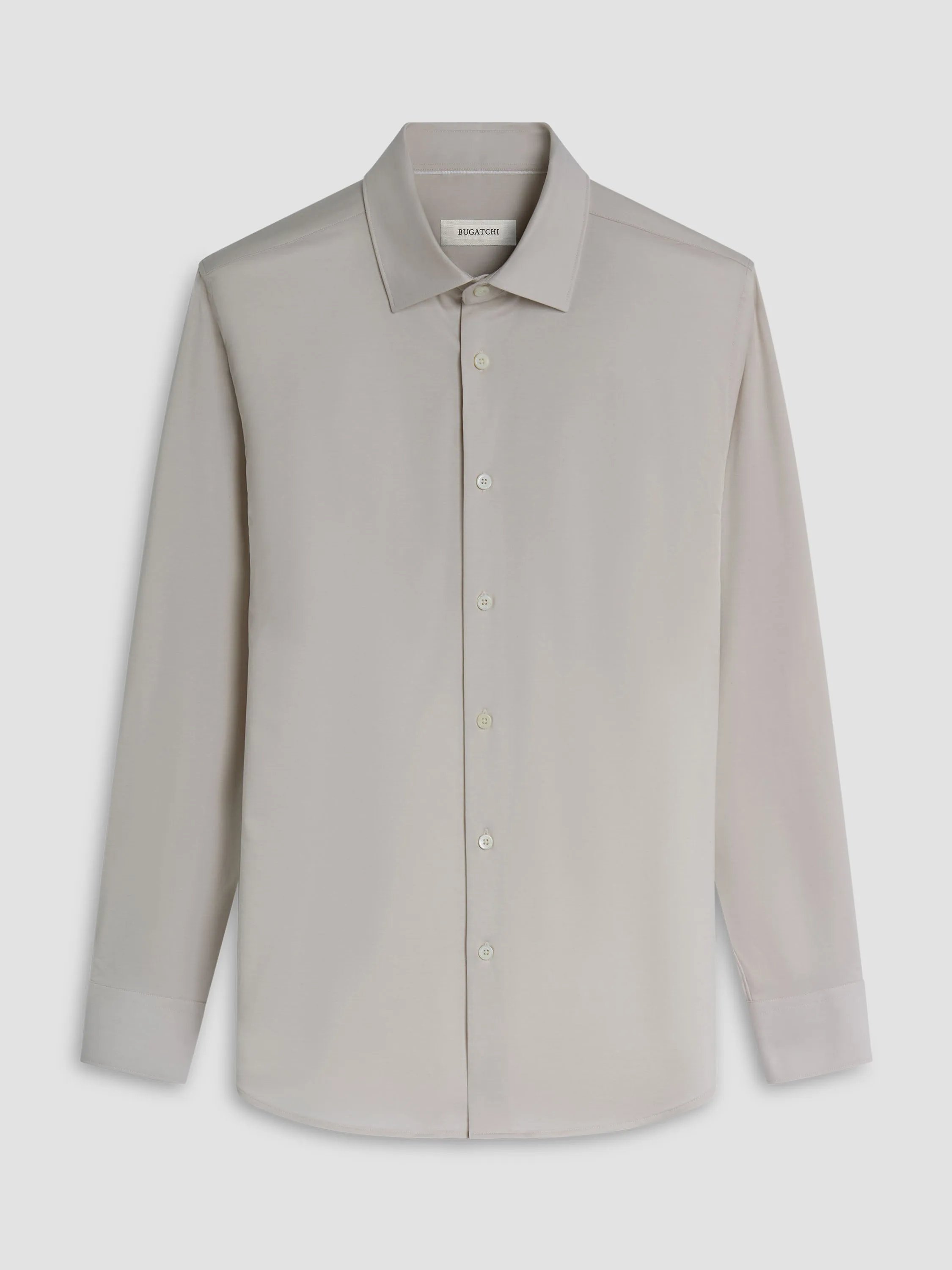Bugatchi Ooohcotton James Long Sleeve Shirt - Stone