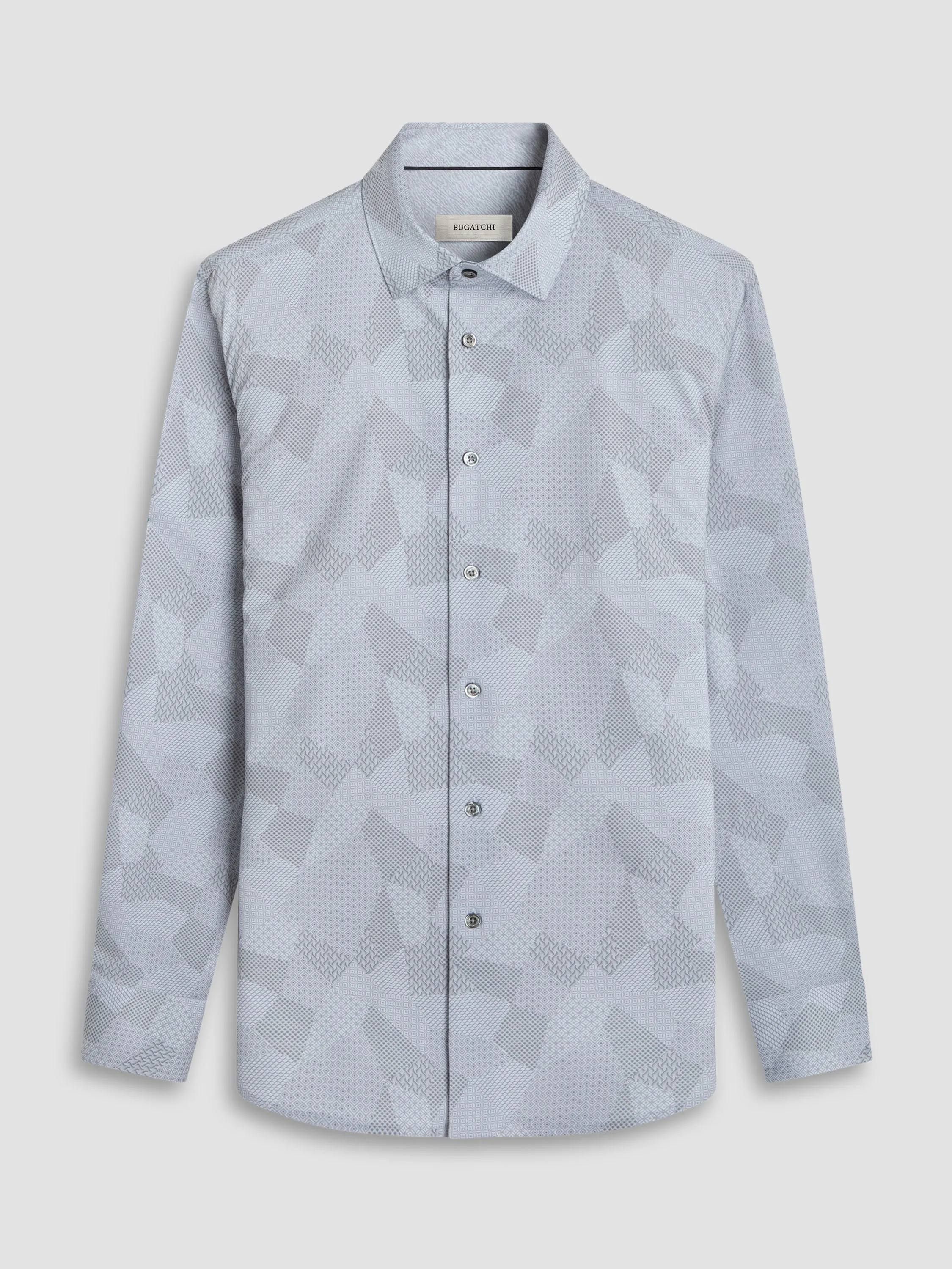 Bugatchi Ooohcotton Jimmy Long Sleeve Shirt - Zinc