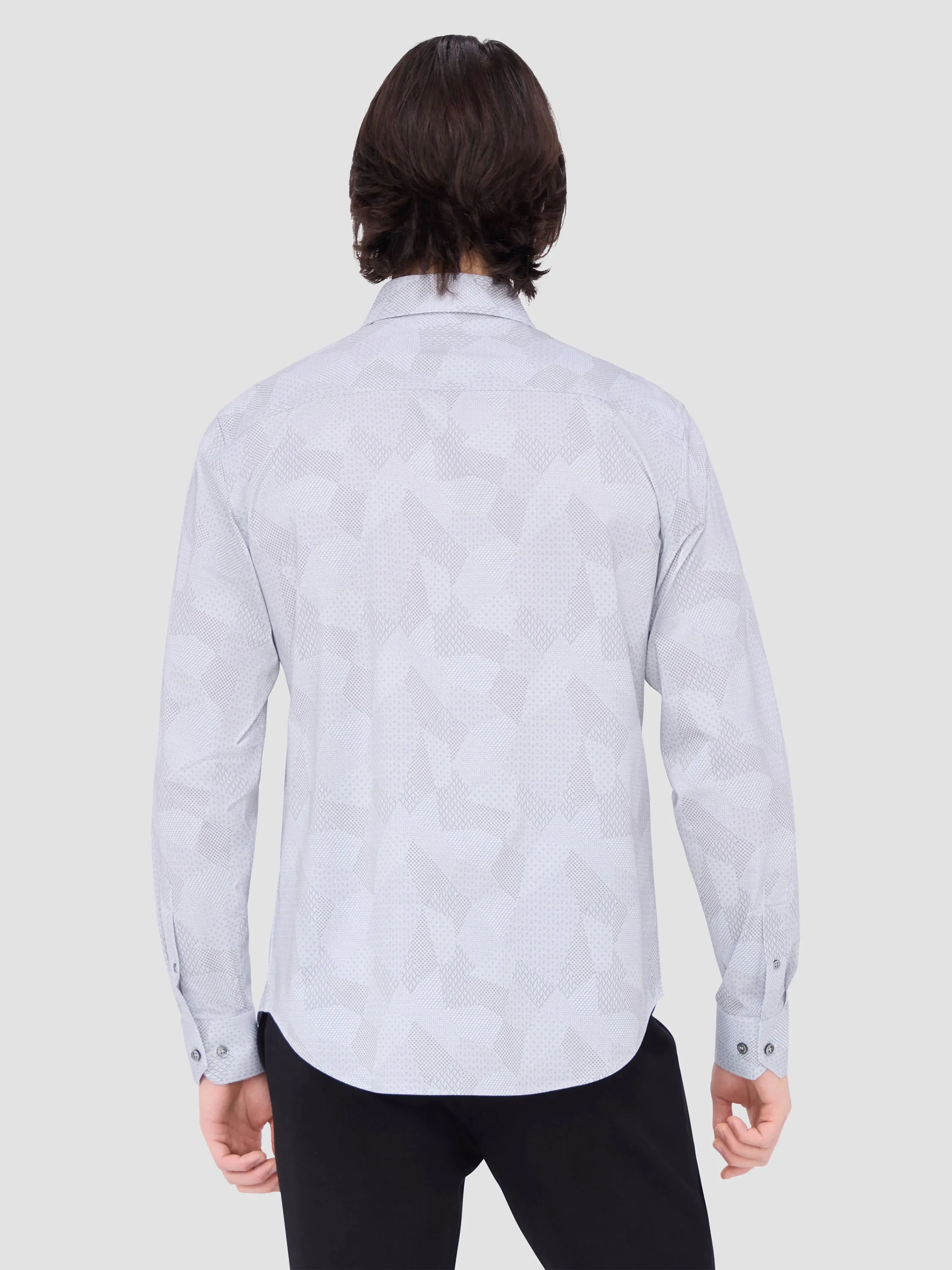 Bugatchi Ooohcotton Jimmy Long Sleeve Shirt - Zinc