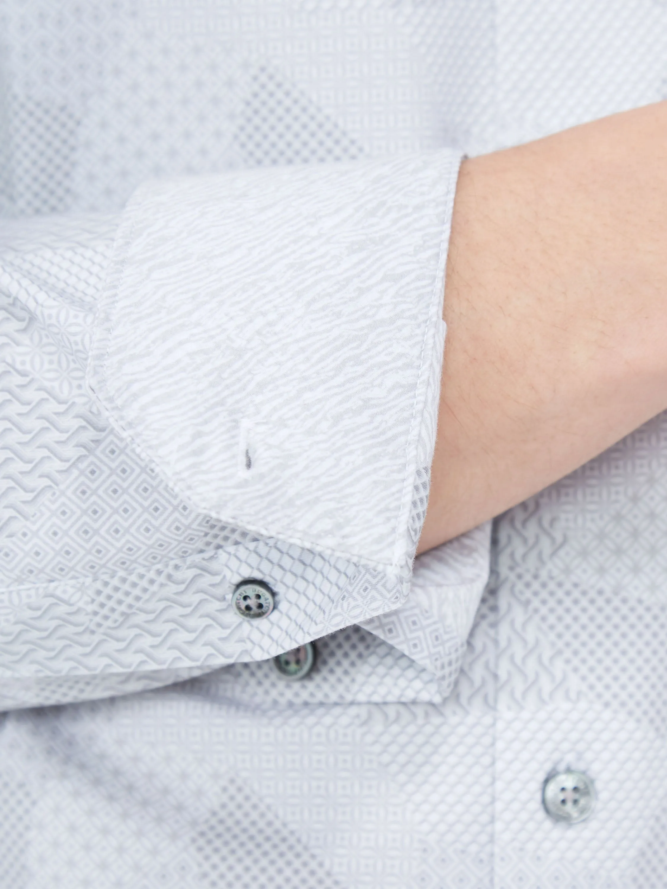 Bugatchi Ooohcotton Jimmy Long Sleeve Shirt - Zinc