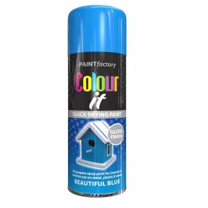 Colour It Beautiful Blue Gloss Spray Paint - 250ml