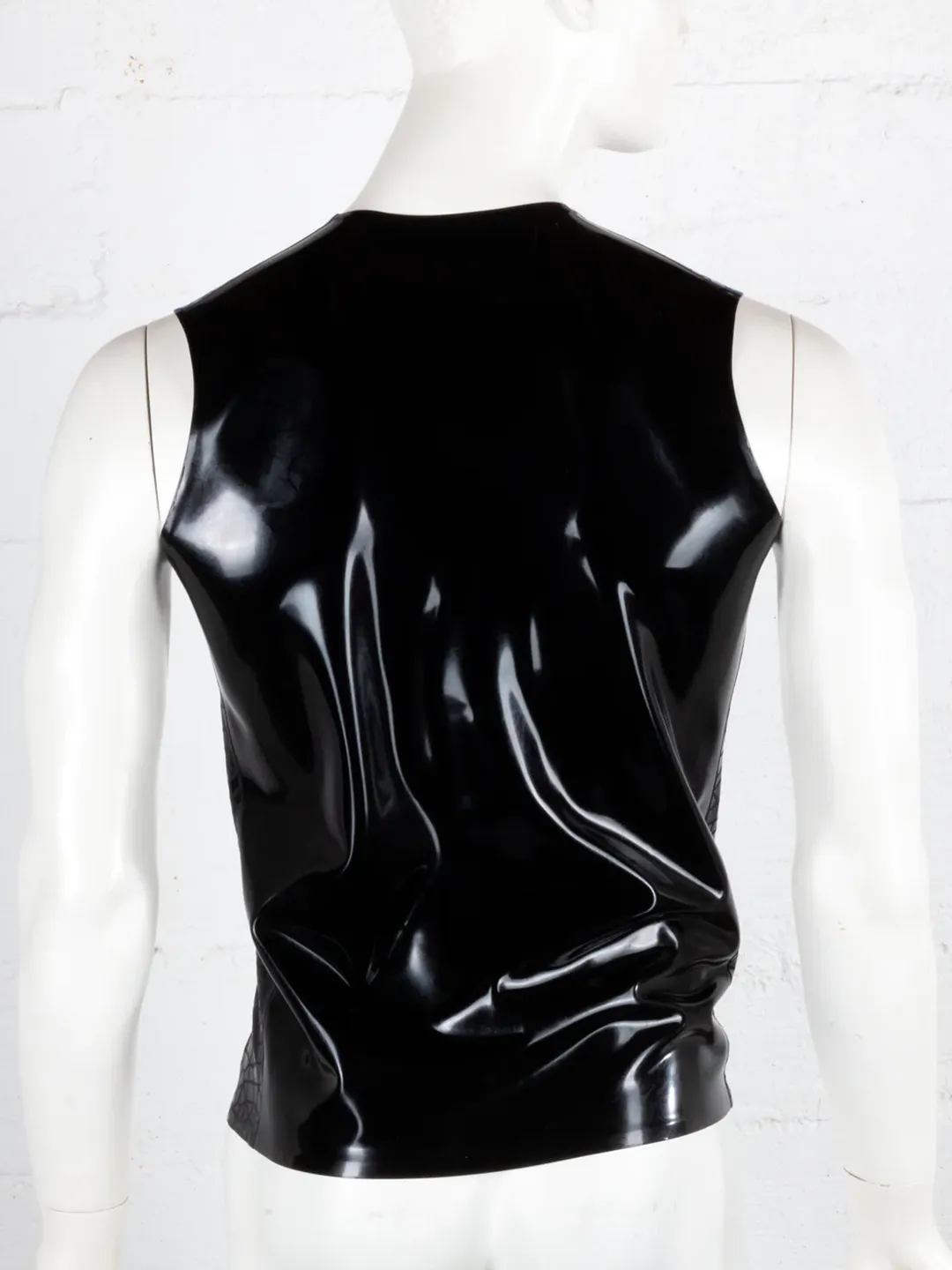 Contrast Textured Latex Vest