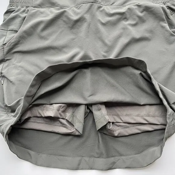 Coolibar Pisa Travel Skort UPF 50  Palm Leaf Green Womens XL RFID Block Pocket