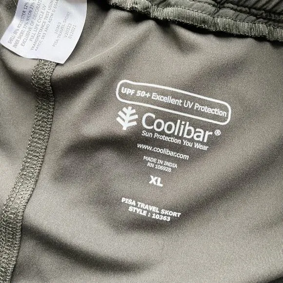 Coolibar Pisa Travel Skort UPF 50  Palm Leaf Green Womens XL RFID Block Pocket