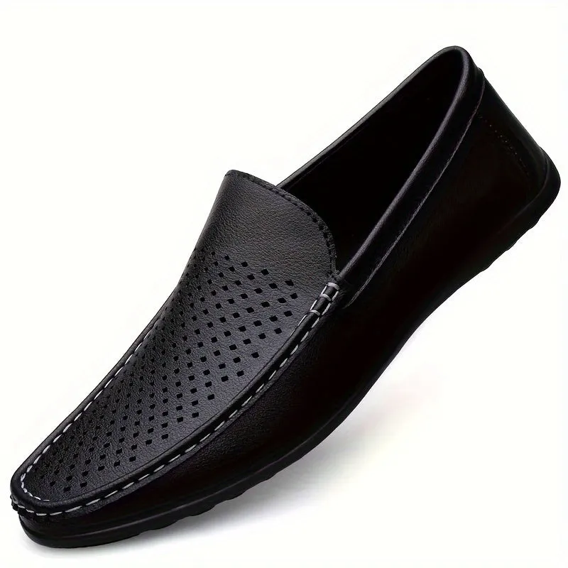 Daan - Witte Loafers met Perforaties