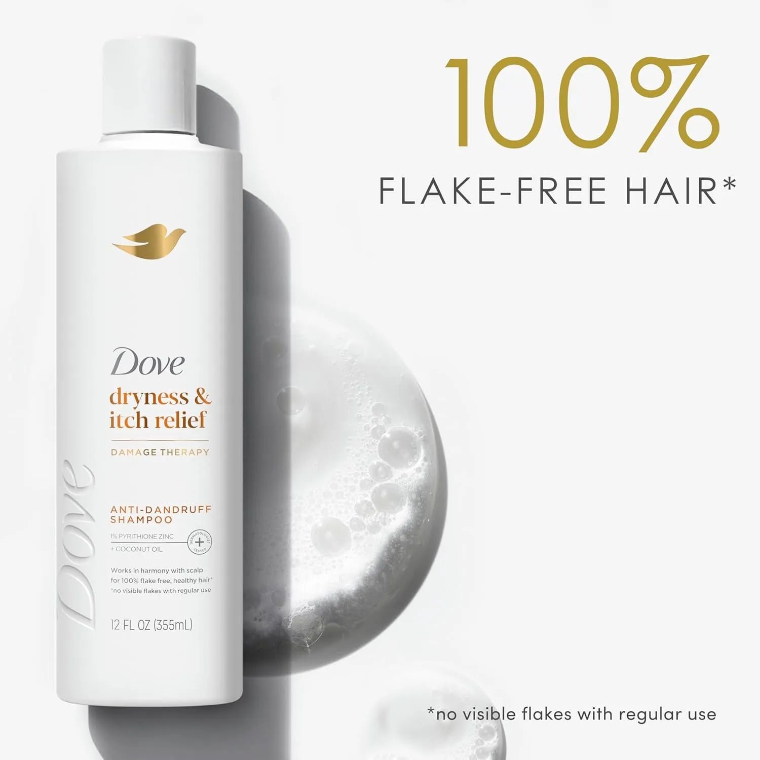 Damage Therapy Derma Shampoo Dryness   Itch for Flaky Scalp with Pyrithione Zinc and Coconut Oil 12 Fl Oz