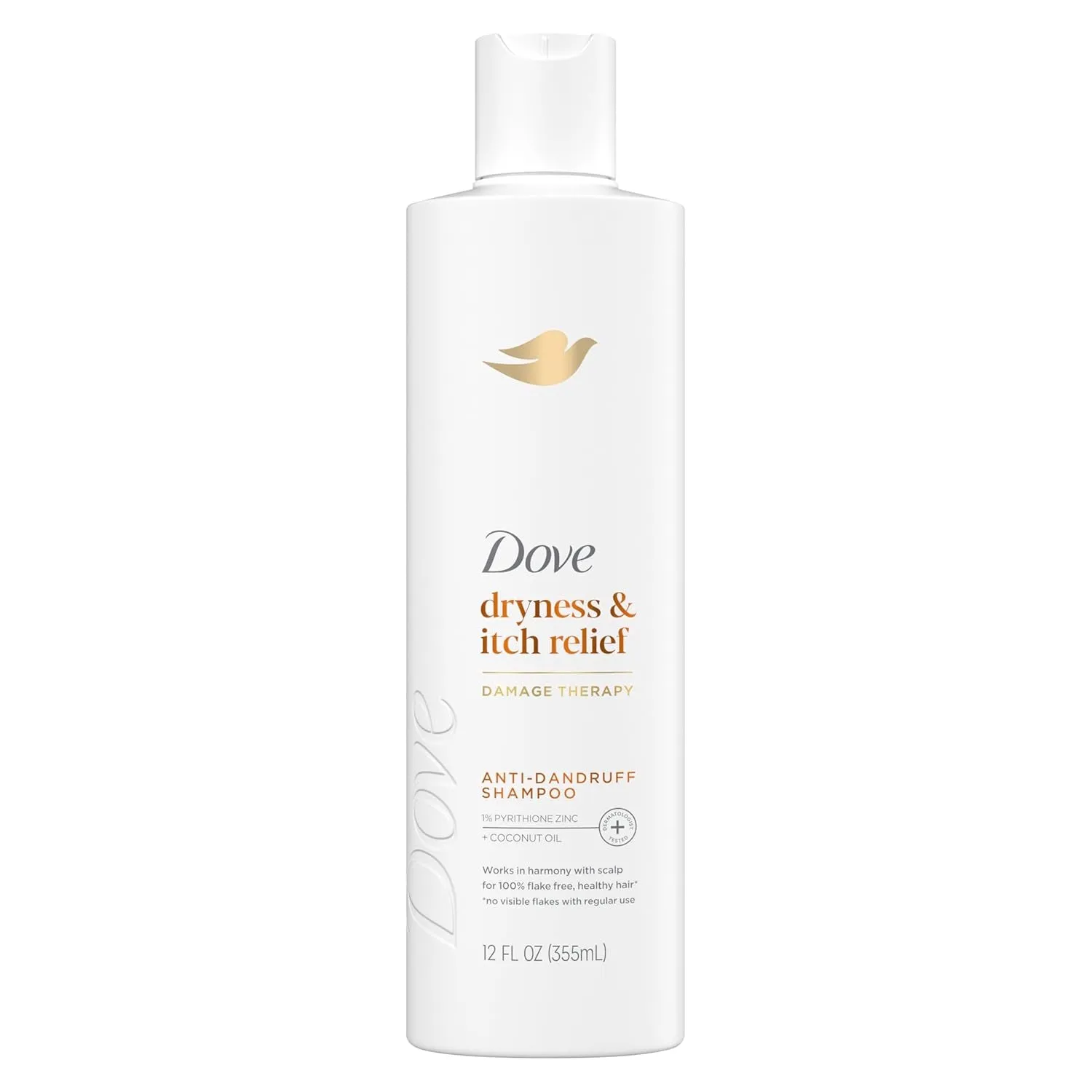 Damage Therapy Derma Shampoo Dryness   Itch for Flaky Scalp with Pyrithione Zinc and Coconut Oil 12 Fl Oz