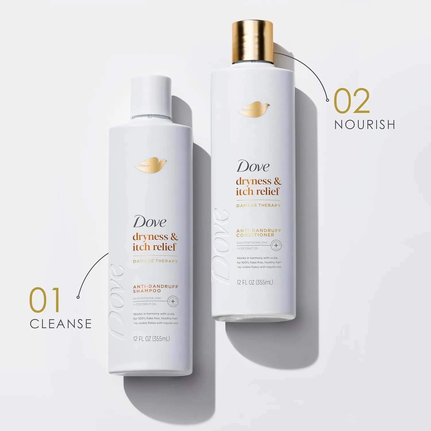 Damage Therapy Derma Shampoo Dryness   Itch for Flaky Scalp with Pyrithione Zinc and Coconut Oil 12 Fl Oz