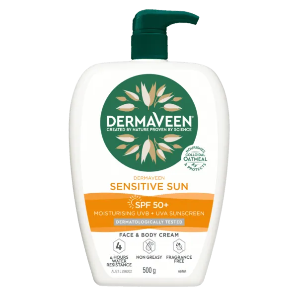 Dermaveen Sensitive Sun SPF50  Moisturising UVB   UVA Sunscreen