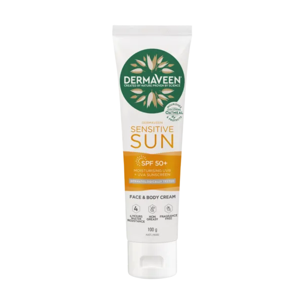 Dermaveen Sensitive Sun SPF50  Moisturising UVB   UVA Sunscreen