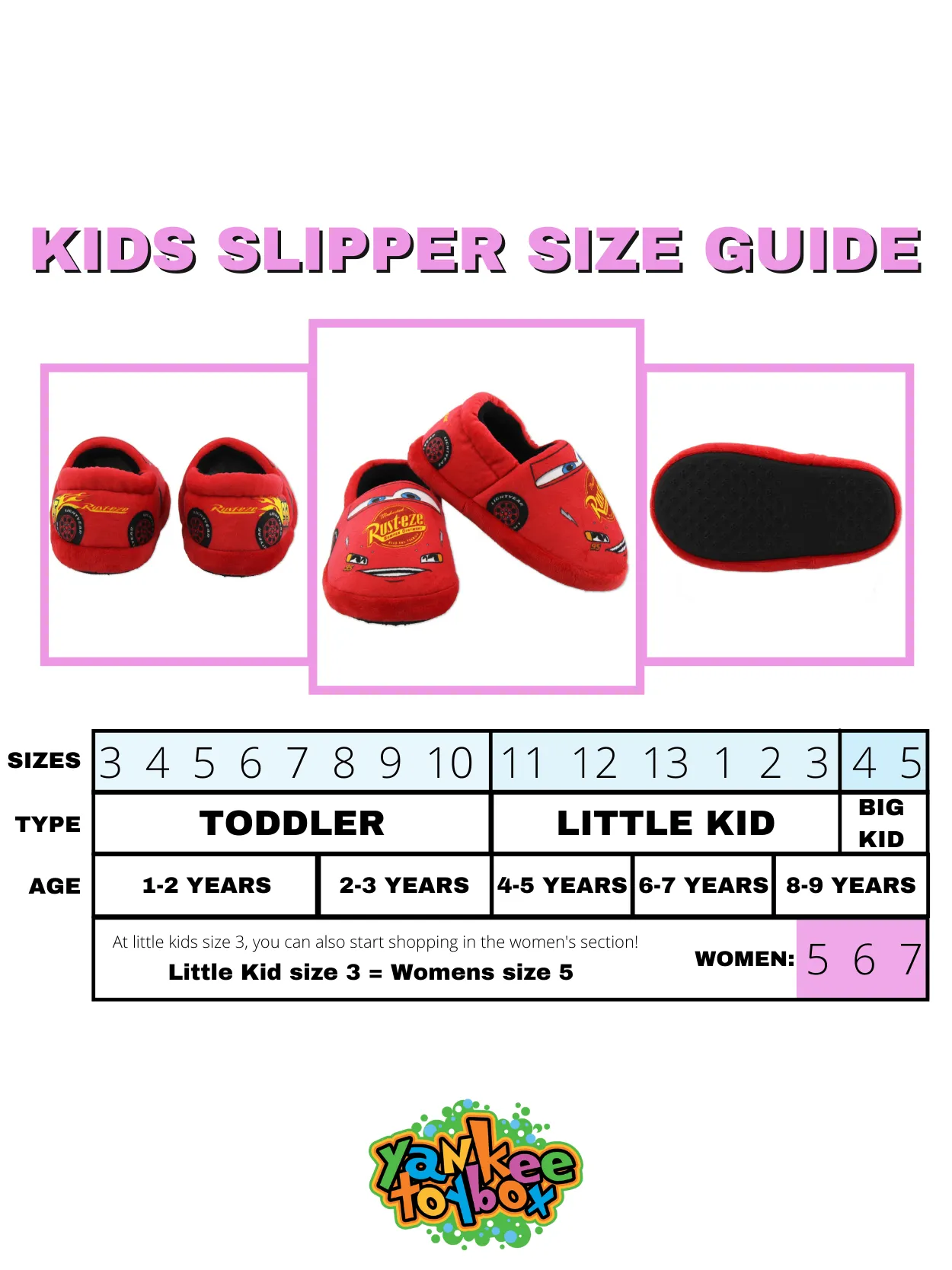 Disney Cars Lightning McQueen Plush A-line Slippers