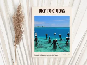 Dry Tortugas National Park Vintage Wall Art, Florida, USA