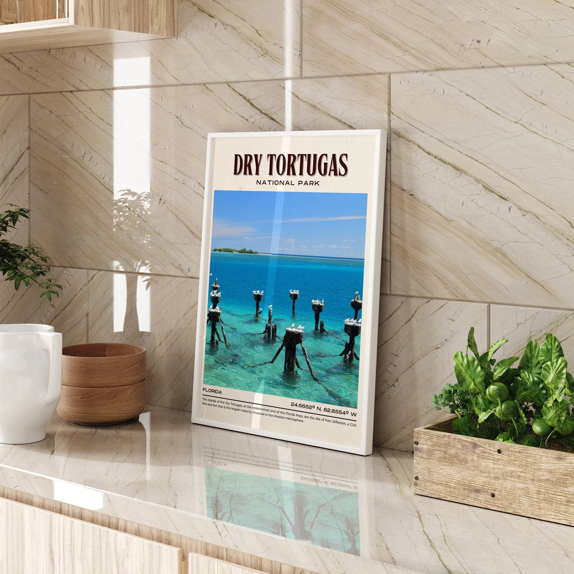 Dry Tortugas National Park Vintage Wall Art, Florida, USA