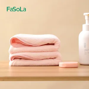FaSoLa Quick-Dry Hair Towel Cap - Pink, 80x39cm