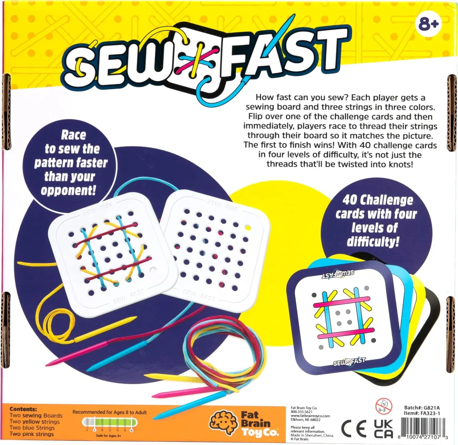 Fat Brain Toys Sew Fast Game