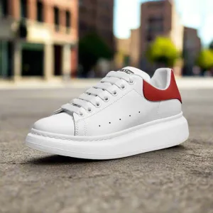 Freaky Shoes® White Red Lace Up Sneakers