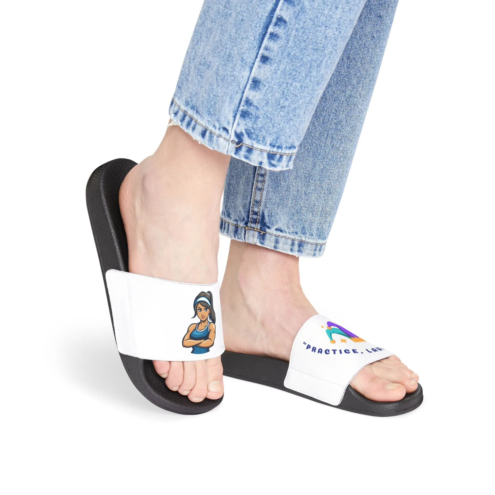 Fun Womens Removable-Strap Sandals with Colorful Design - Perfect for Summer & Vacations