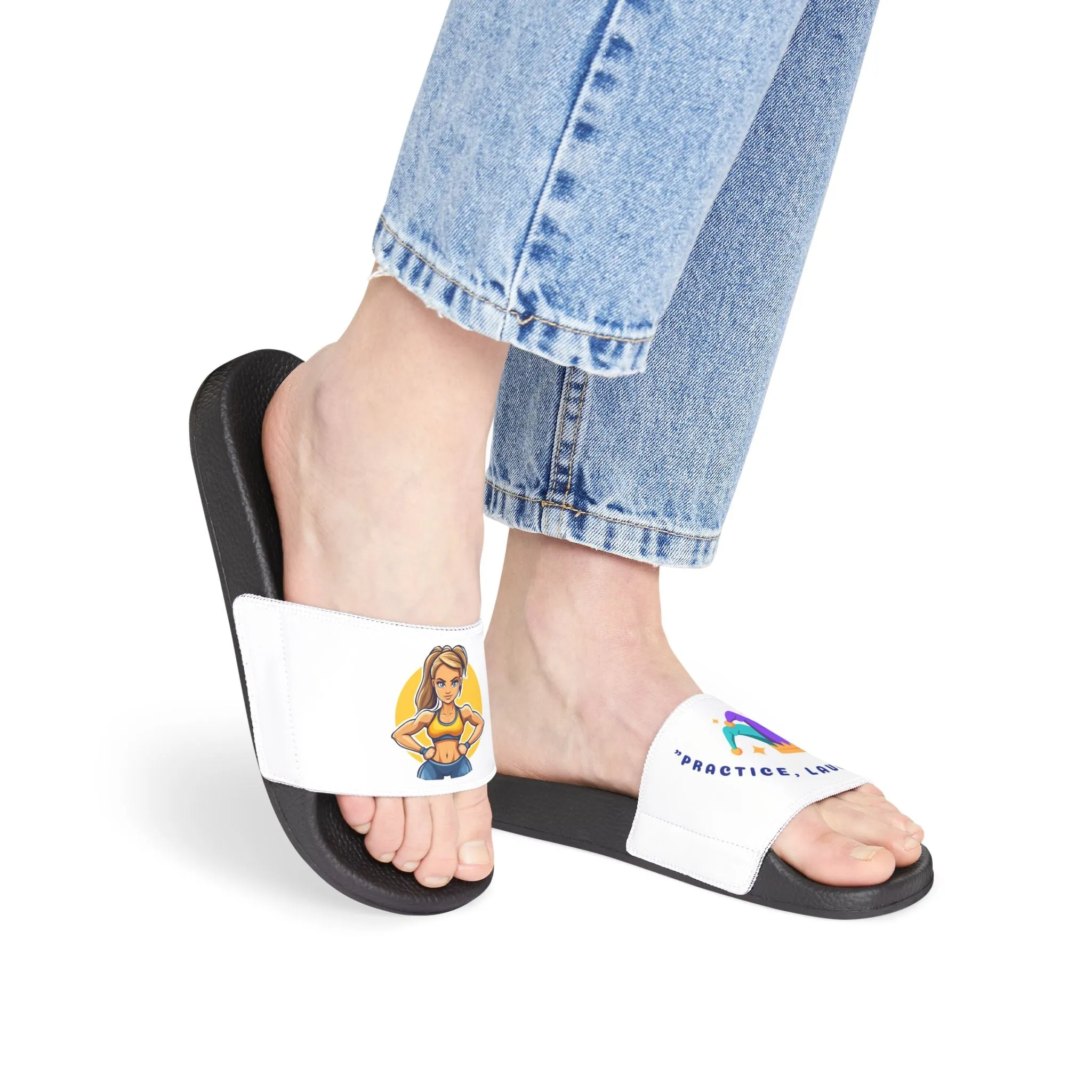 Fun Womens Removable-Strap Sandals with Colorful Design - Perfect for Summer & Vacations