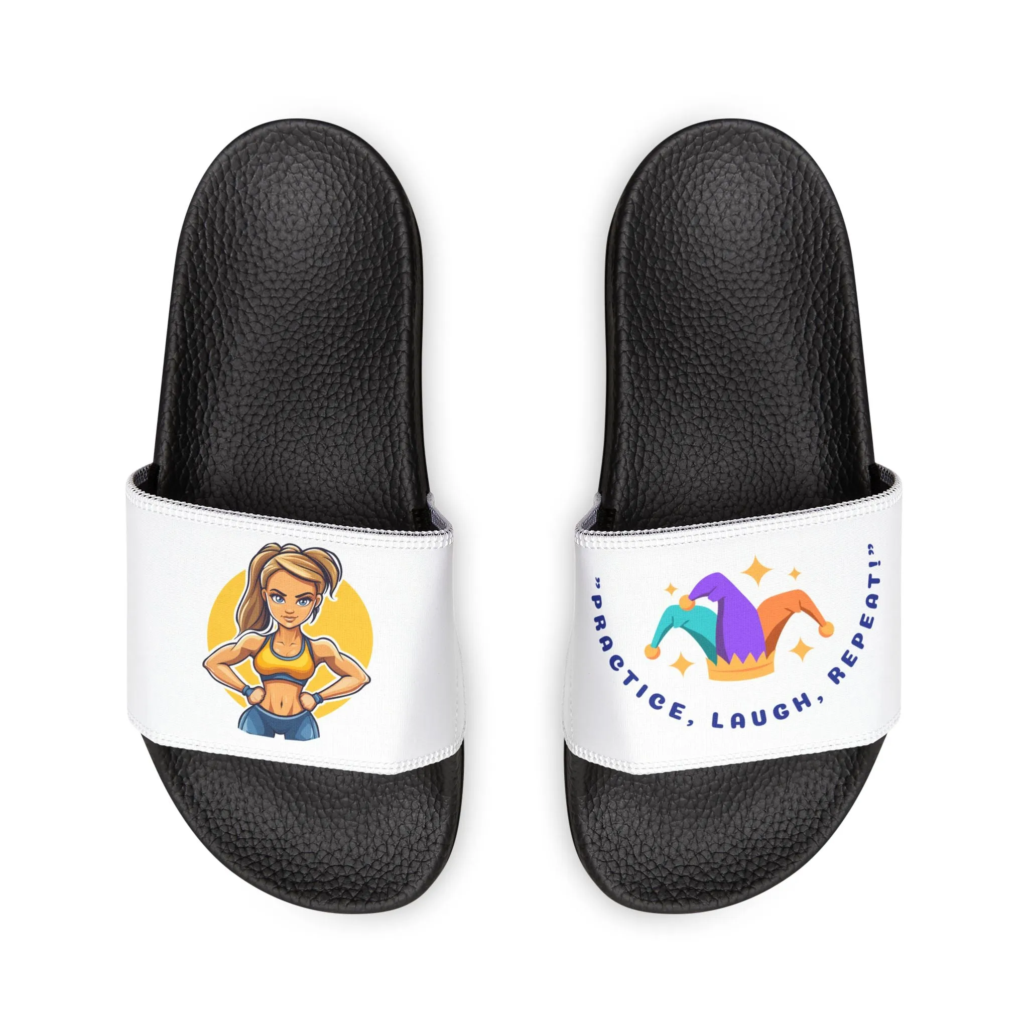 Fun Womens Removable-Strap Sandals with Colorful Design - Perfect for Summer & Vacations