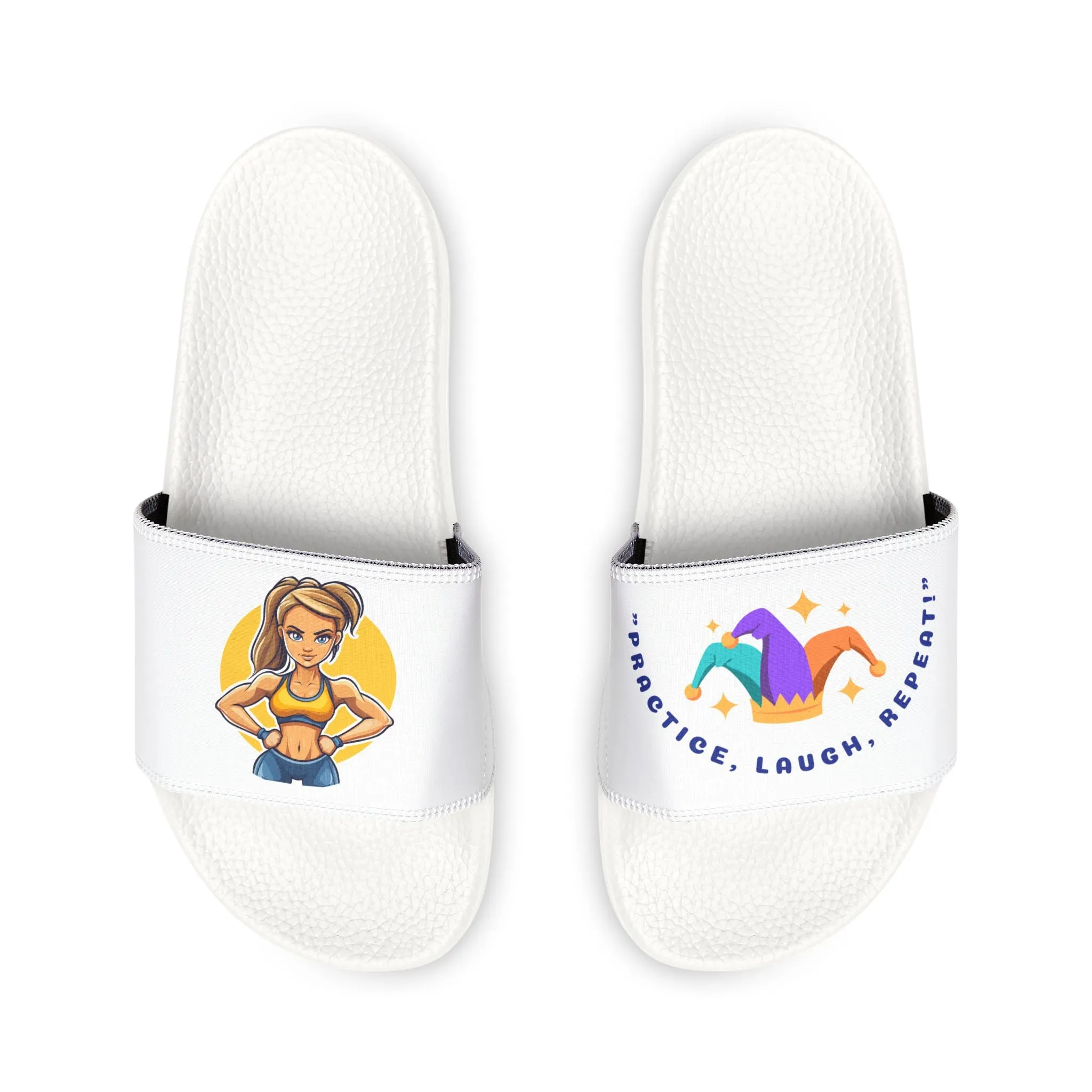 Fun Womens Removable-Strap Sandals with Colorful Design - Perfect for Summer & Vacations