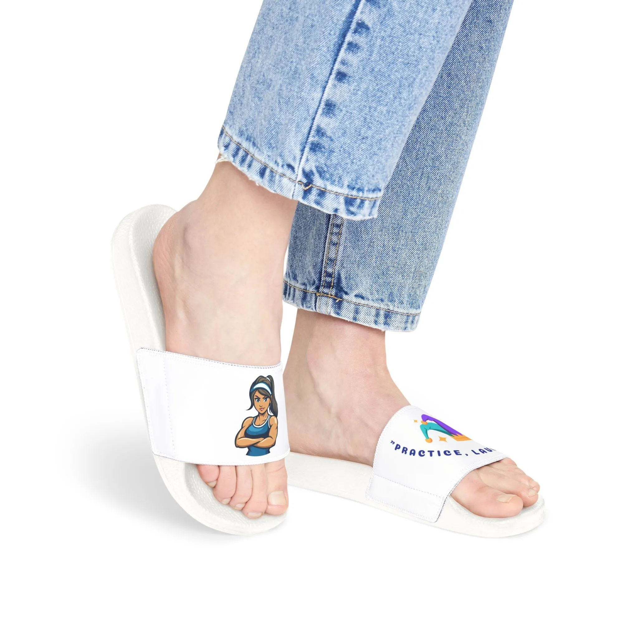 Fun Womens Removable-Strap Sandals with Colorful Design - Perfect for Summer & Vacations
