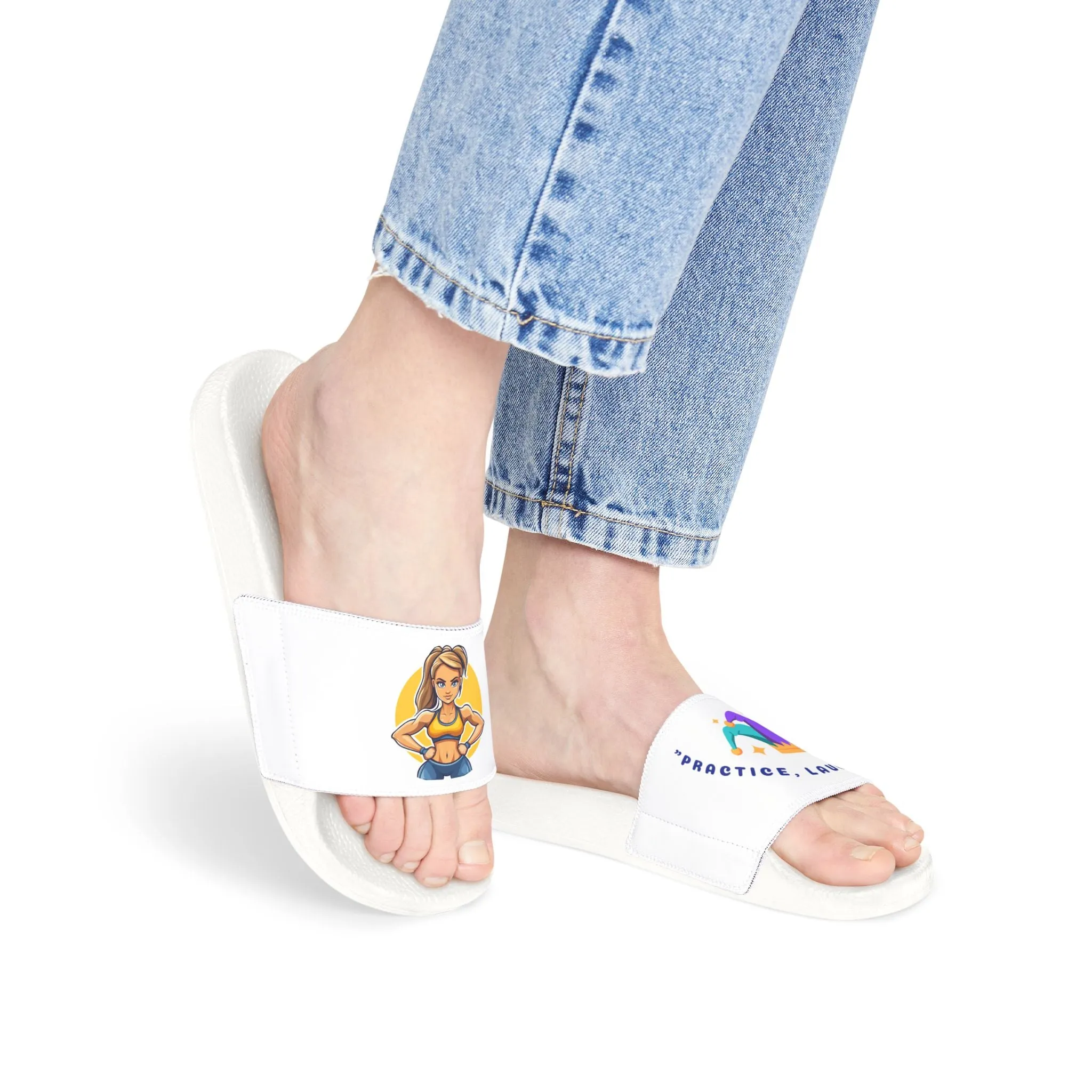 Fun Womens Removable-Strap Sandals with Colorful Design - Perfect for Summer & Vacations