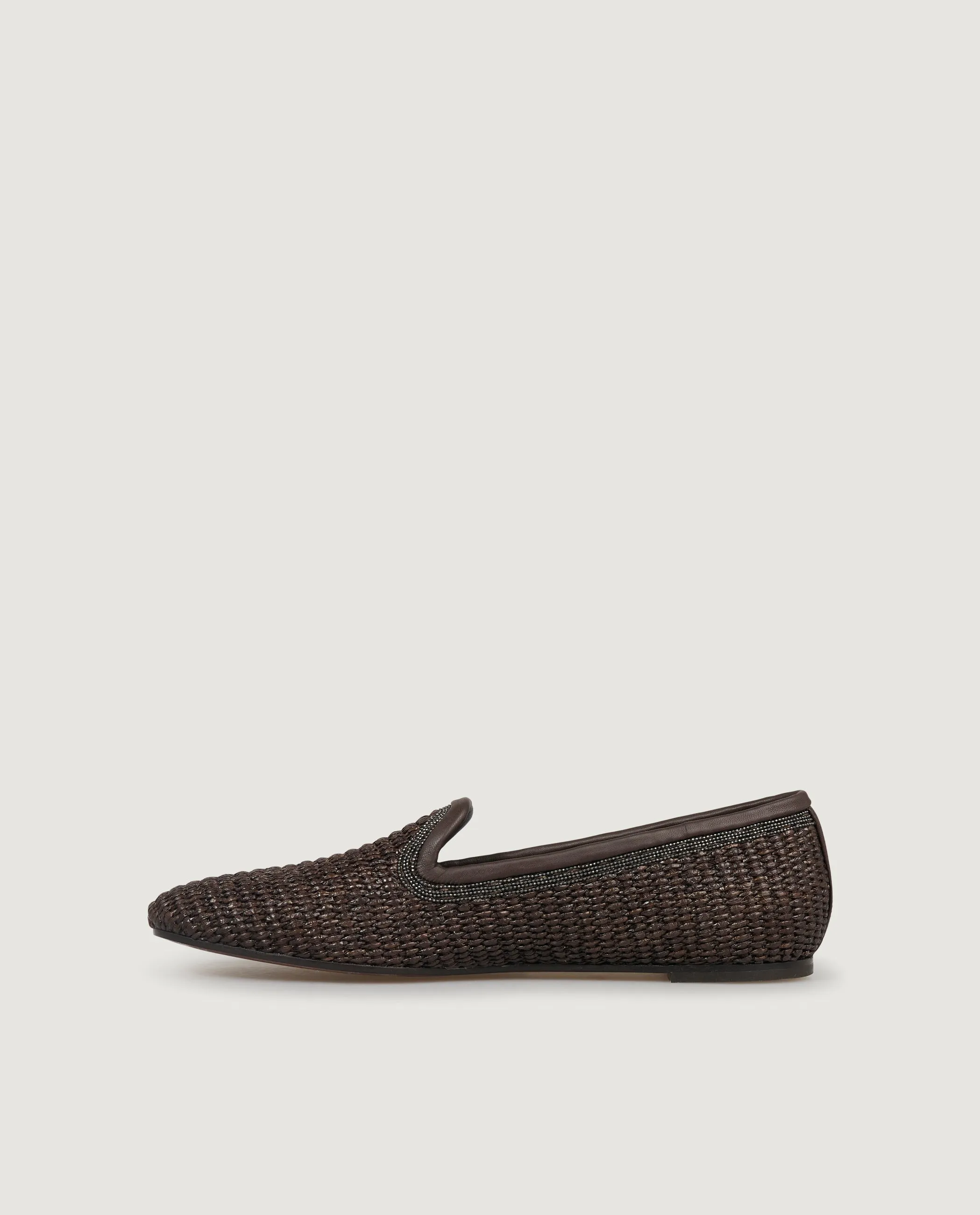 Geweven loafers - Bruin