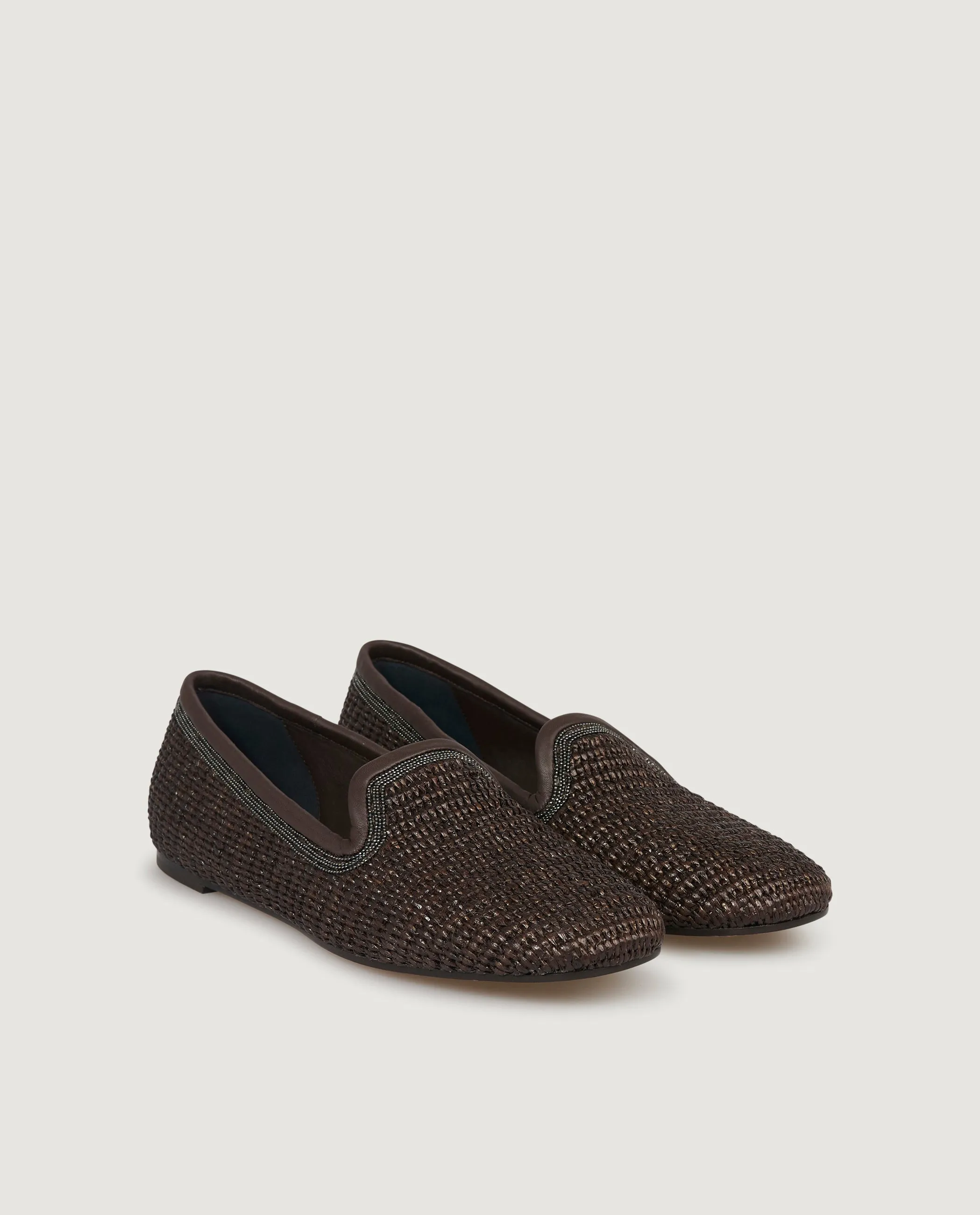 Geweven loafers - Bruin