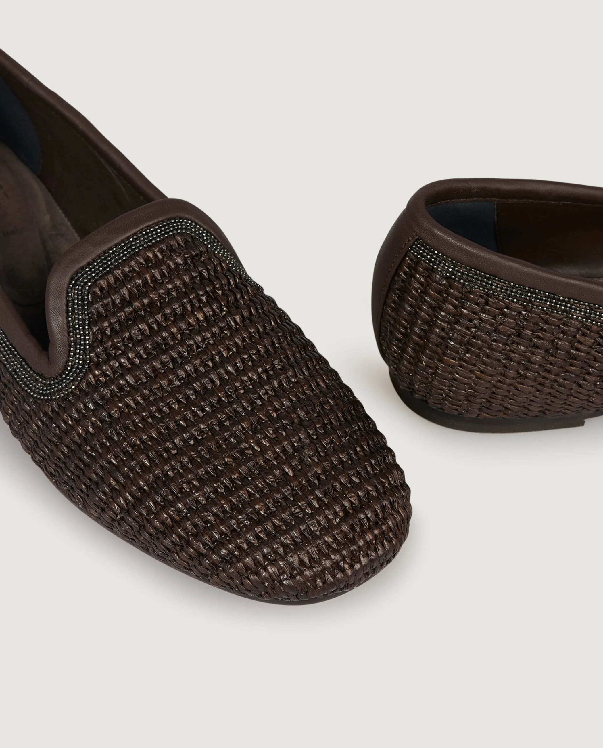 Geweven loafers - Bruin
