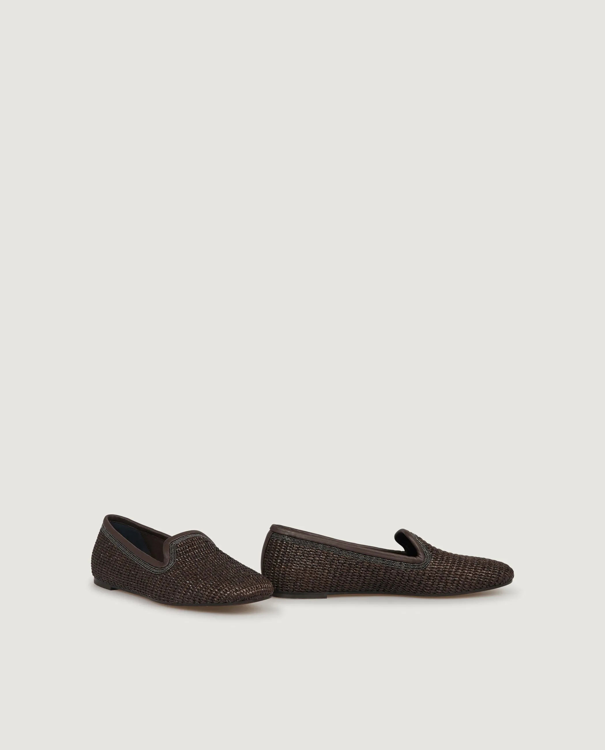 Geweven loafers - Bruin