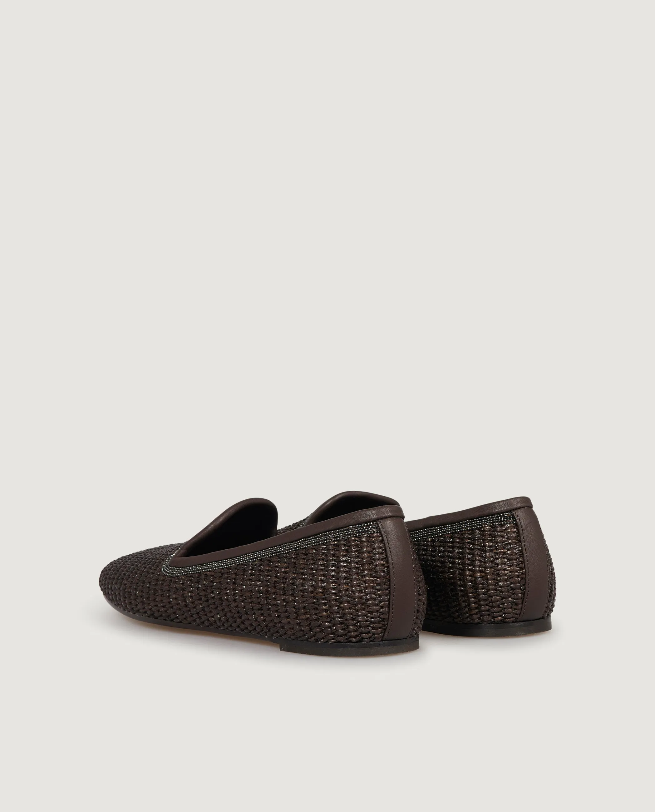 Geweven loafers - Bruin