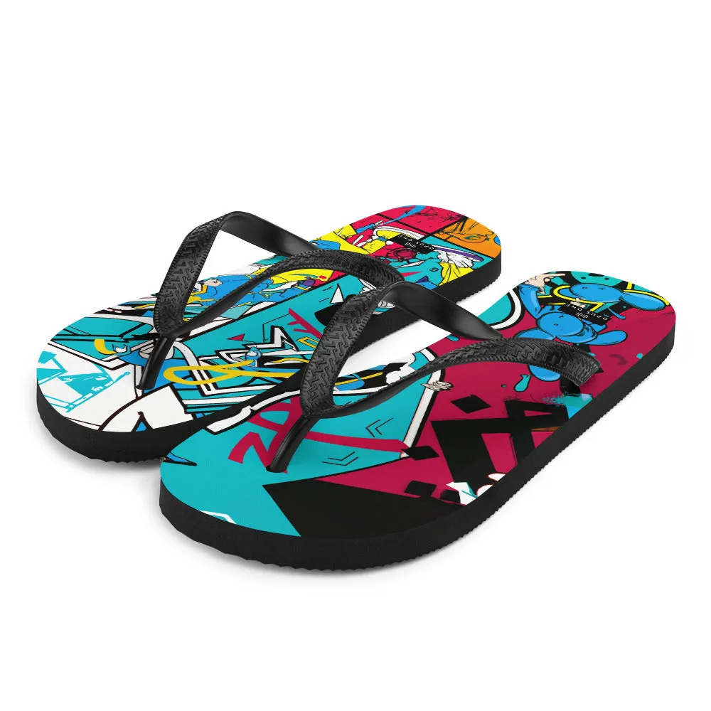 Graffiti on Acid (v2) Flip-Flops