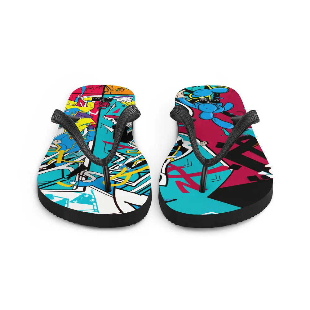 Graffiti on Acid (v2) Flip-Flops
