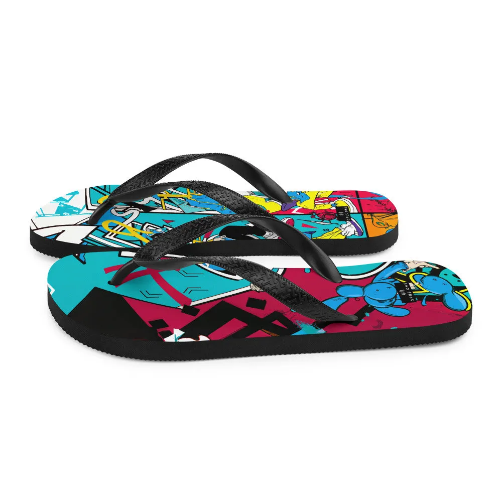 Graffiti on Acid (v2) Flip-Flops