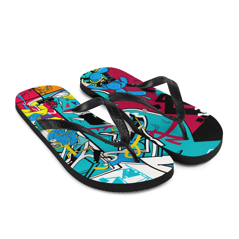 Graffiti on Acid (v2) Flip-Flops