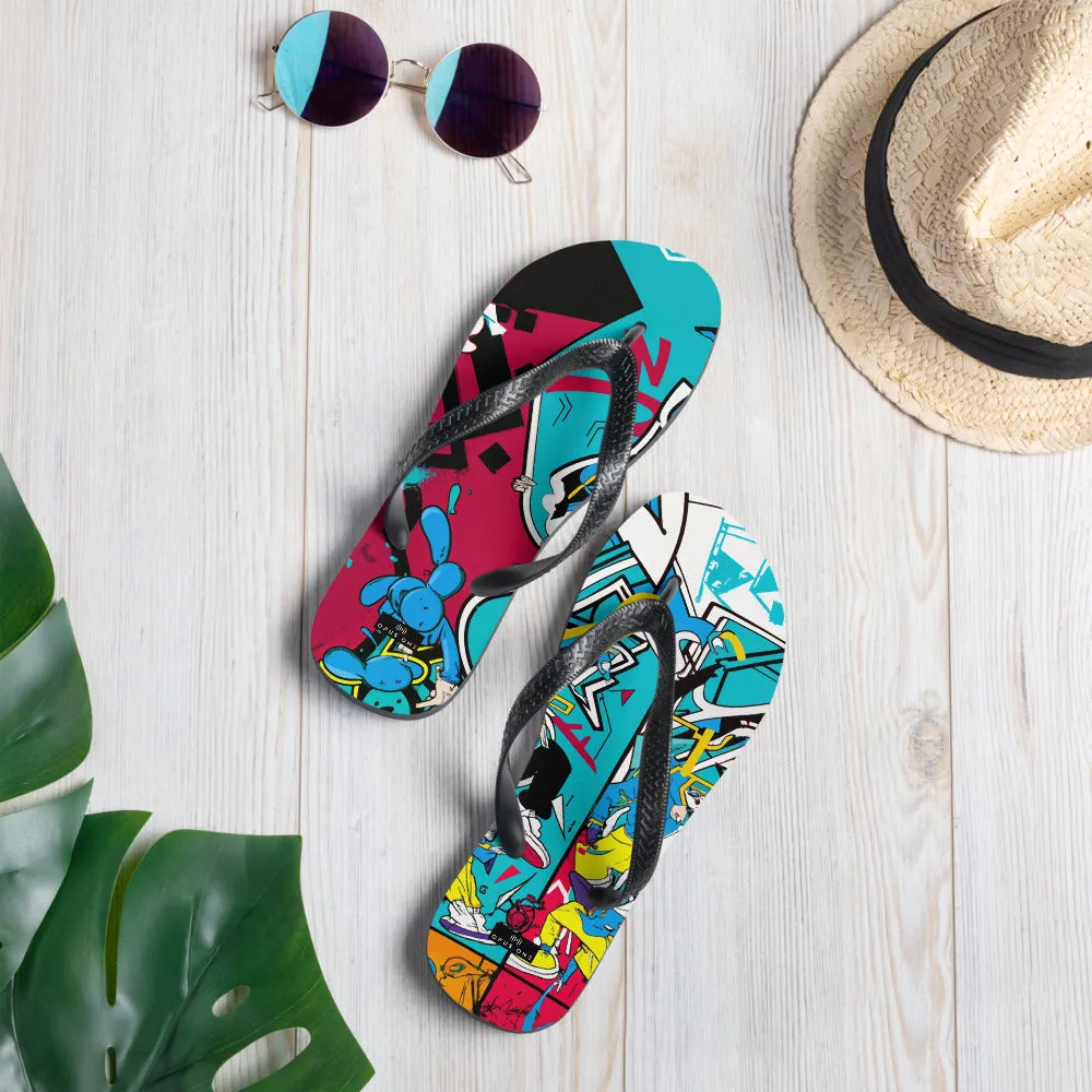 Graffiti on Acid (v2) Flip-Flops