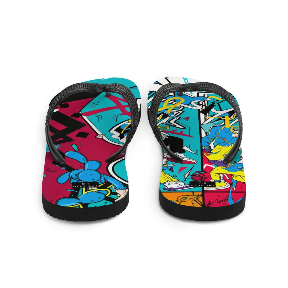 Graffiti on Acid (v2) Flip-Flops